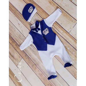 Комплект на выписку Корона синий