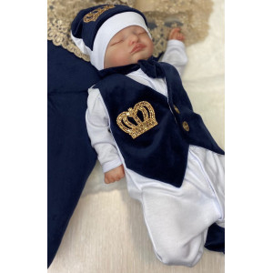 Комплект на выписку Корона синий