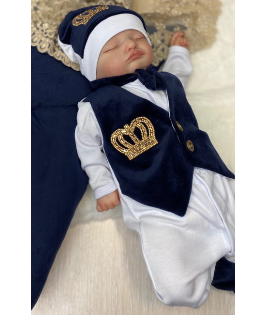 Комплект на выписку Корона синий