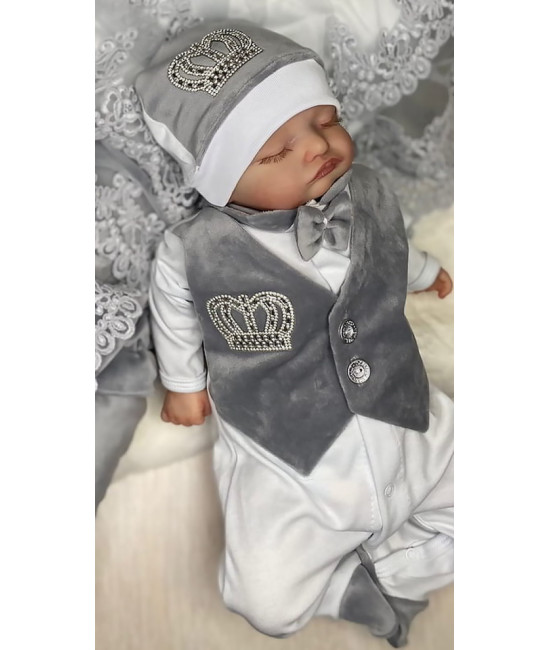 Комплект на выписку Корона серый