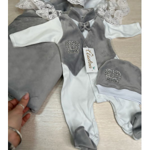 Комплект на выписку Корона серый