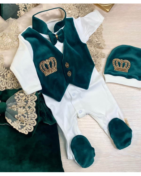 Комплект на выписку Корона изумруд