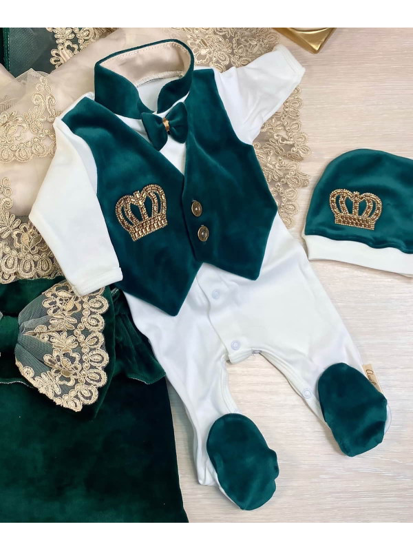 Комплект на выписку Корона изумруд