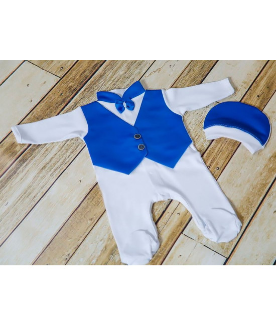 Комплект на выписку Джентльмен яркий-синий