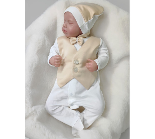 Комплект на выписку Джентльмен кремовый