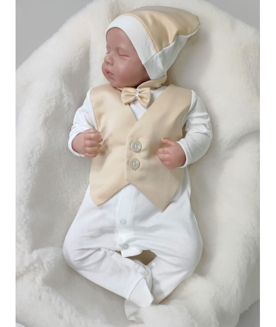 Комплект на выписку Джентльмен кремовый