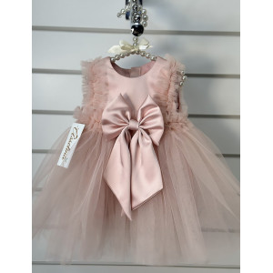 Платье для новорожденных Эльза пудра