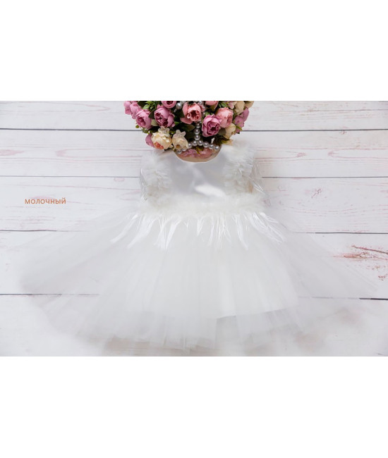 Комплект на выписку Великолепная роскошь-Эльза молочный