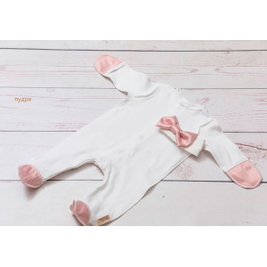 Платье для новорожденных Эльза пудра