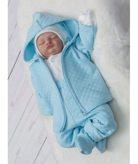 Велюровый комплект Капитоша голубой