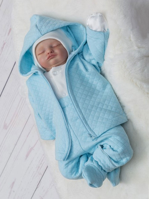 Велюровый комплект Капитоша голубой