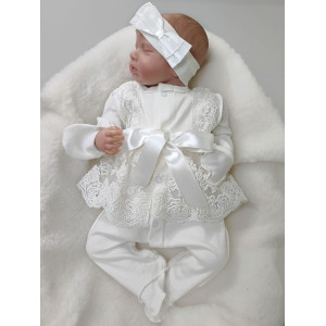 Нарядный комплект Кокетка молочный