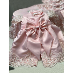 Платье для новорожденных Лея розовое