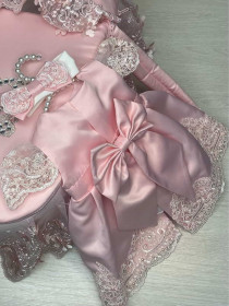 Платье для новорожденных Лея розовое