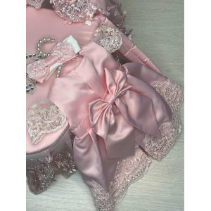 Платье для новорожденных Лея розовое