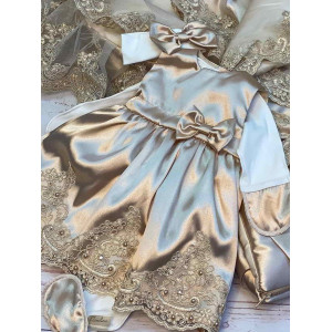 Платье для новорожденных Лея какао