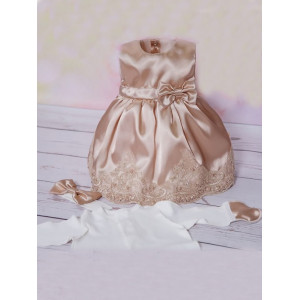 Платье для новорожденных Лея какао