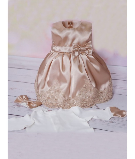 Платье для новорожденных Лея какао