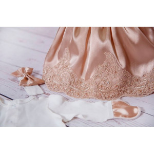 Платье для новорожденных Лея какао