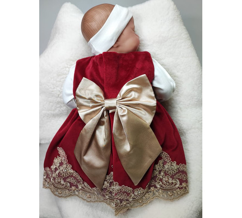 Комплект на выписку Бекки-Лея бордовый