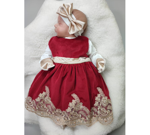 Комплект на выписку Бекки-Лея бордовый