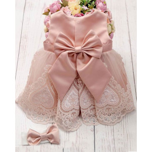 Платье для новорожденных Людовика пудра