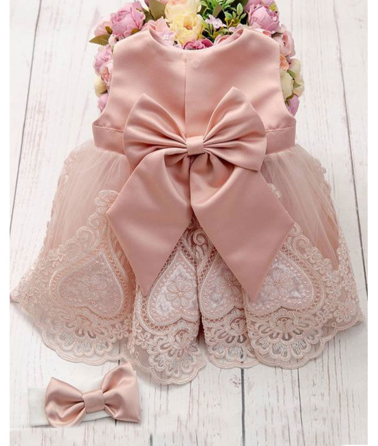 Платье для новорожденных Людовика пудра