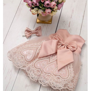 Платье для новорожденных Людовика пудра