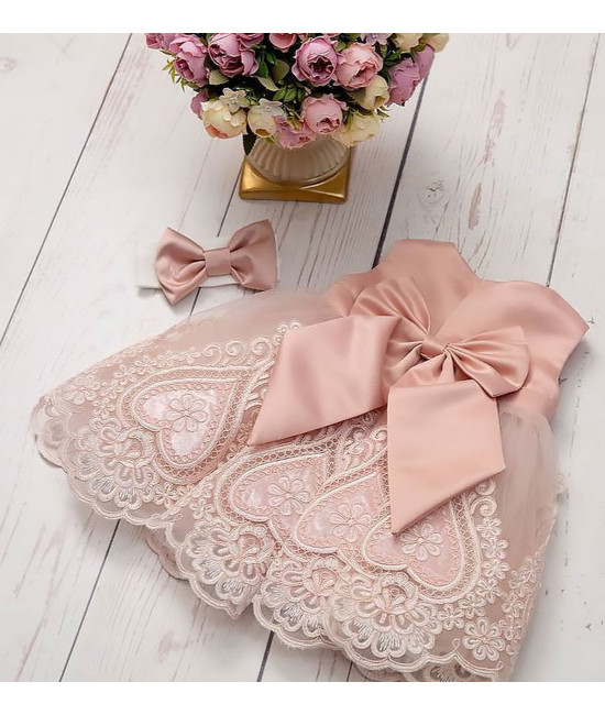 Платье для новорожденных Людовика пудра