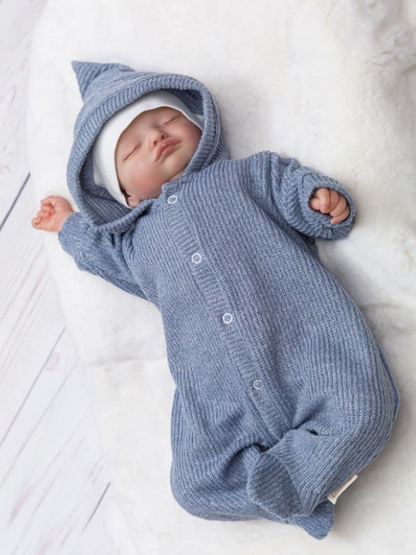 Комбинезон с шапочкой Магнолия голубой