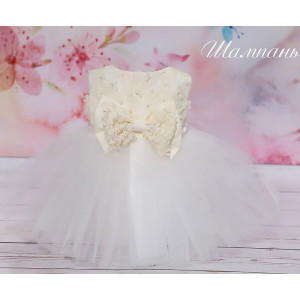 Платье для новорожденных Мальвина шампань