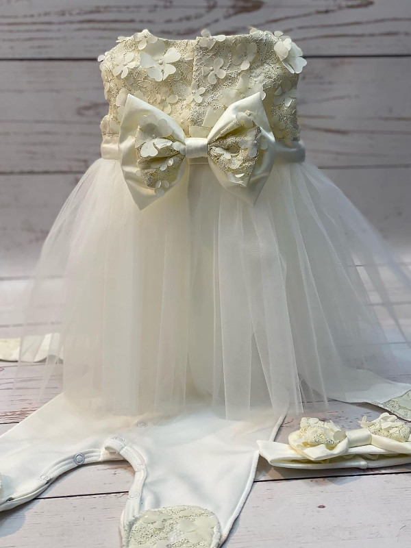 Платье с повязкой Мальвина шампань