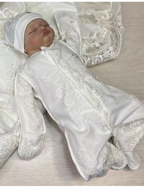 Комбинезон с шапочкой МариМар молочный