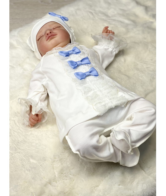 Нарядный комплект Маркиз с голубыми бантиками