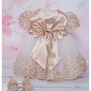 Платье для новорожденных Маркиза какао