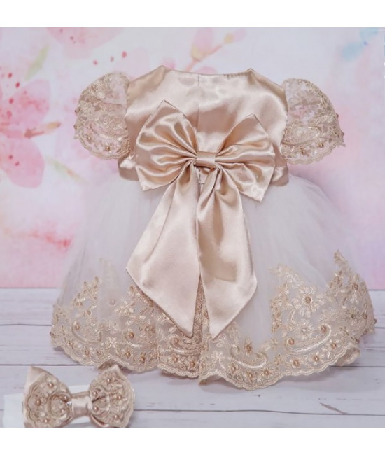 Платье для новорожденных Маркиза какао