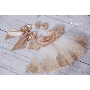 Платье для новорожденных Маркиза какао