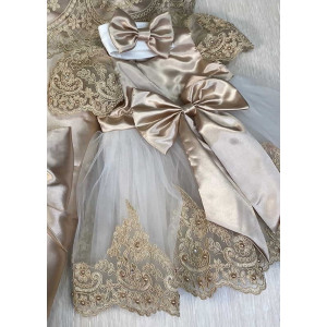 Платье для новорожденных Маркиза какао