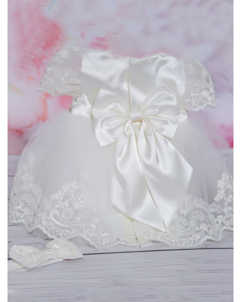 Платье для новорожденных Маркиза молочный