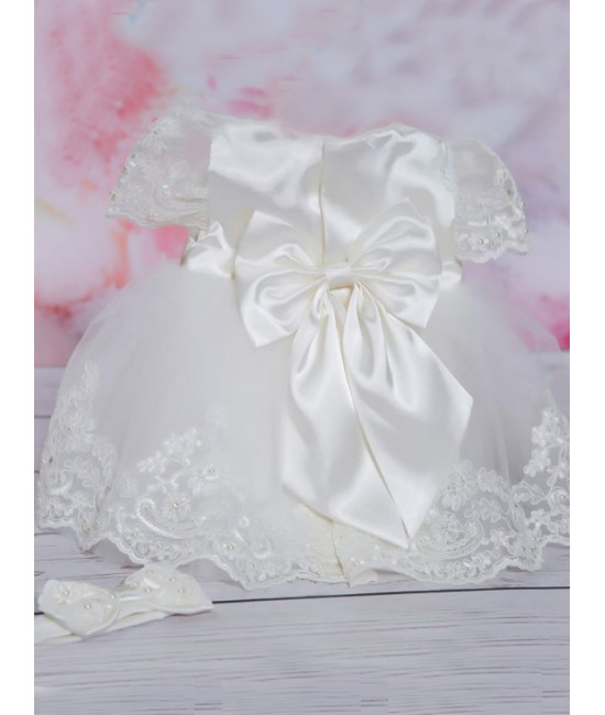 Платье для новорожденных Маркиза молочный