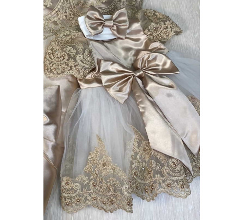 Платье для новорожденных Маркиза какао