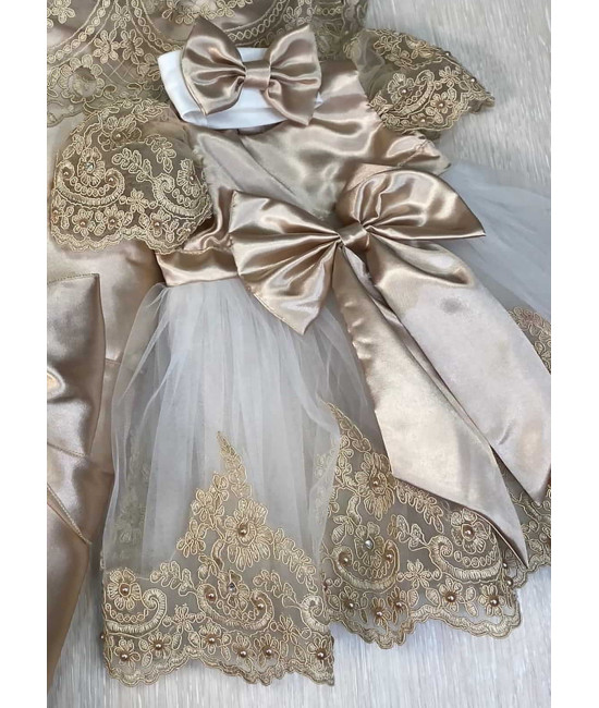 Платье для новорожденных Маркиза какао