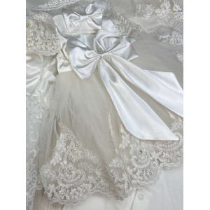 Платье для новорожденных Маркиза молочный