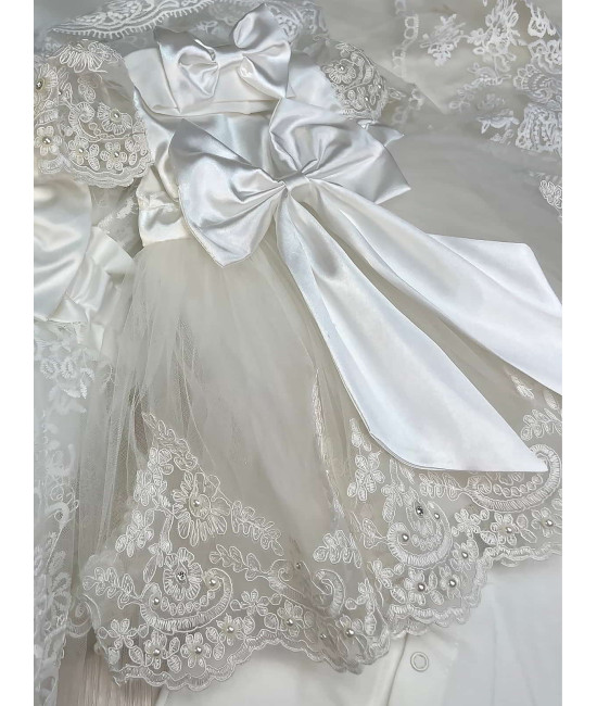 Платье для новорожденных Маркиза молочный