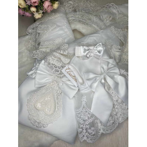 Комплект на выписку Маркиза-Буше молочный