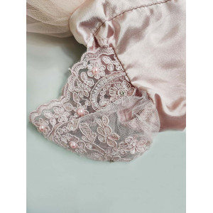 Платье для новорожденных Маркиза пудра