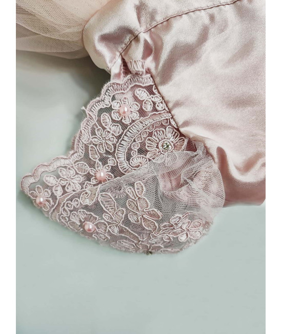 Платье для новорожденных Маркиза пудра