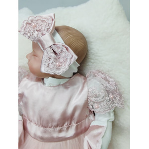 Платье для новорожденных Маркиза пудра