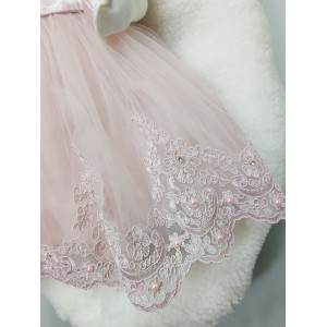 Платье для новорожденных Маркиза пудра