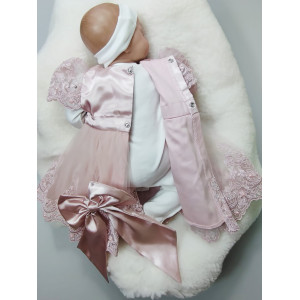 Платье для новорожденных Маркиза пудра